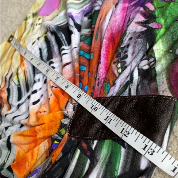 Cartise Colorful Abstract Asymmetrical Shoulder Dress size 4 - Picture 11 of 16